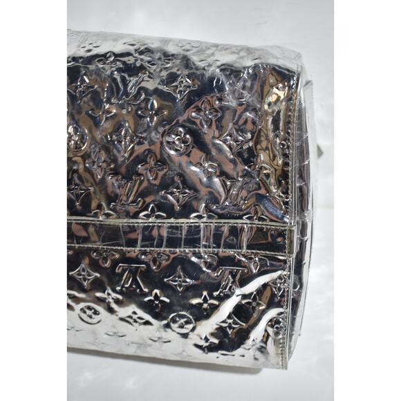 Louis Vuitton Keepall 55 Monogram Miroir Silver Mirror Weekend Travel Duffle Bag - Picture 16 of 16